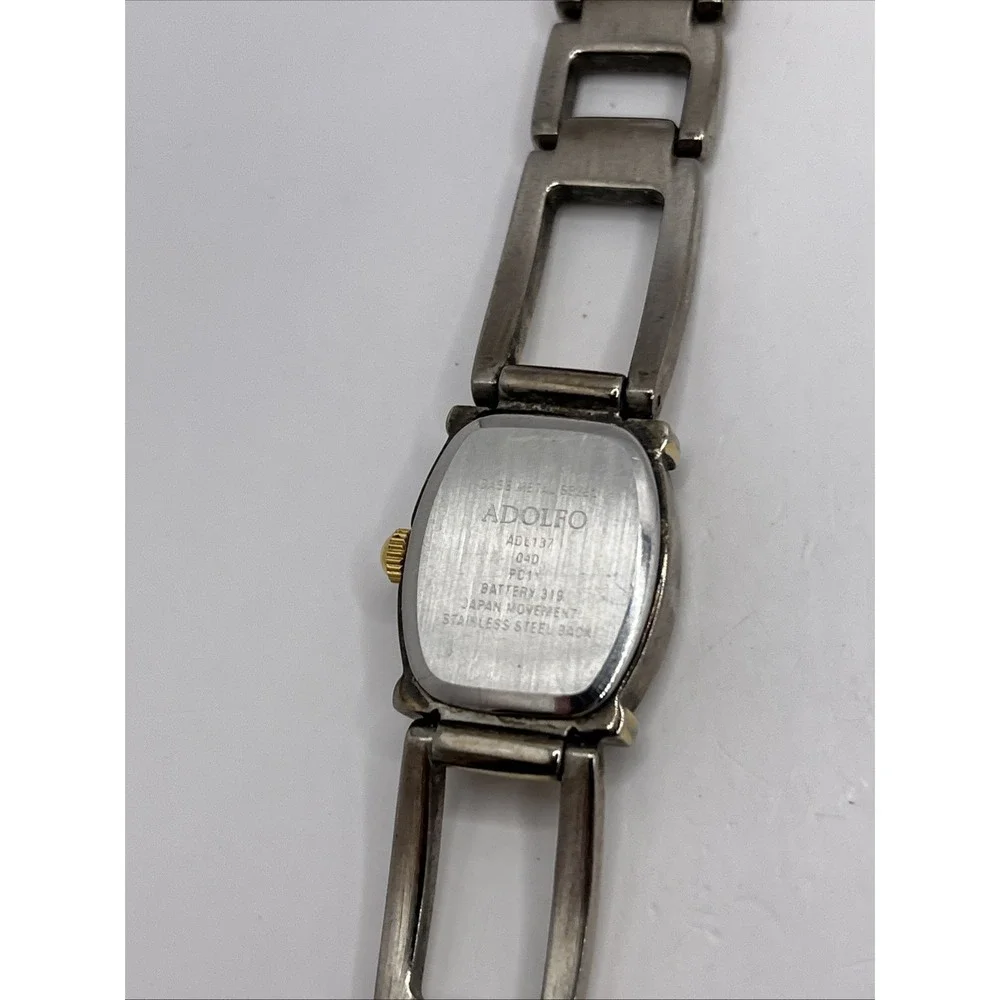 Vintage Adolfo Women's Quartz Watch Two‎ Tone 6
